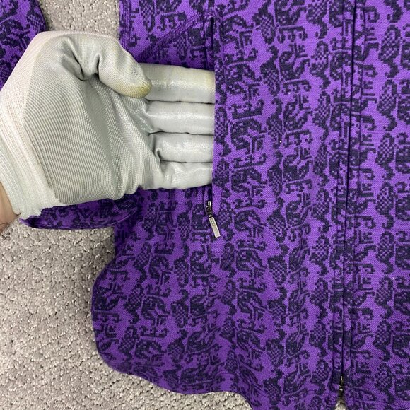 Ibex Full Zip Sweater Jacket Women's XS Purple Zque Merino Wool Mock Neck - Picture 3 of 15